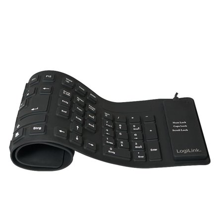 LogiLink Keyboard wired flex. USB black