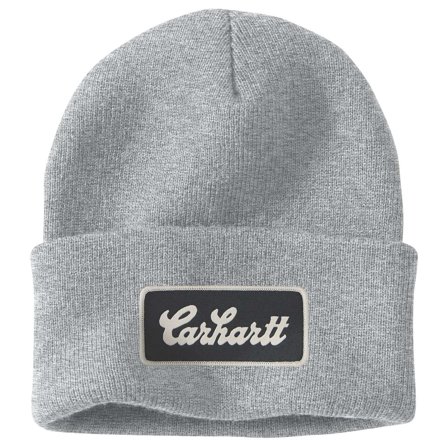 Carhartt Knit Cuffed Script Patch Beanie Pipo Harmaa, Vaatteet