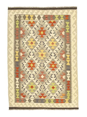 Kilim Afghan Old Style Rug 103X146 Orange/Brown Wool, Afghanistan