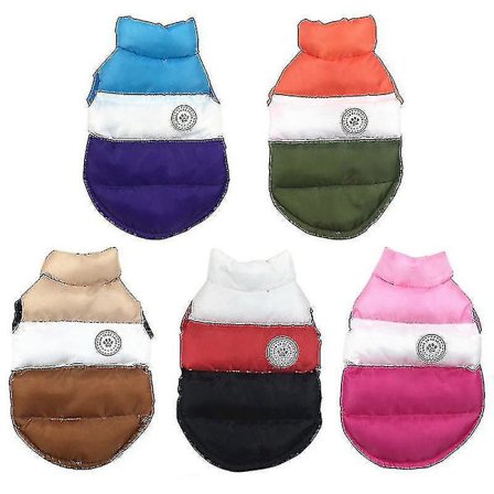 (s)varm Hundeklær For Fransk Bulldog Mops Chihuahua Vinter Hundekåpe Jakke Farge Hærgrønn