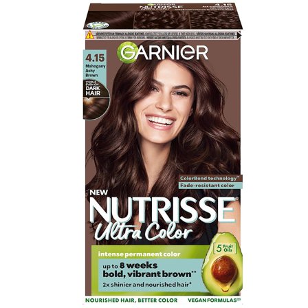 Garnier Nutrisse Ultra Color Hårfarve 4.15 Askebrun, Hår, Hårfarve, Permanent Hårfarve