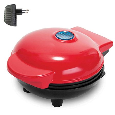 Mini vaffeljern, lite vaffeljern, non-stick belegg, rød KLB