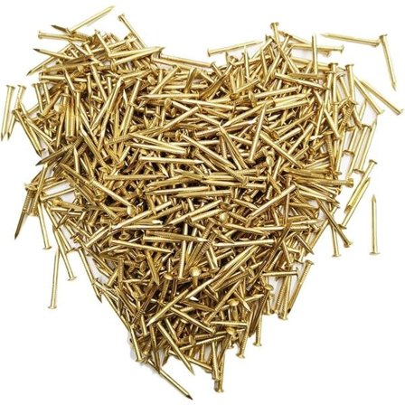 200 stk 1,2x10mm små messingspiker små runde hodespiker for