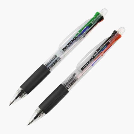 Biltema - Kulepenn 4 farger 2-pakning