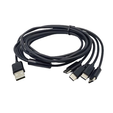 Multiladerkabel USB C Splitterkabel for mobile enheter 200cm/78.74in
