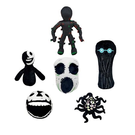 Monster Horror Game Plysjleker, Fylte Dyr, Gaver til Spillfans Barn og Voksne, Julebursdagsgave(6PCS)