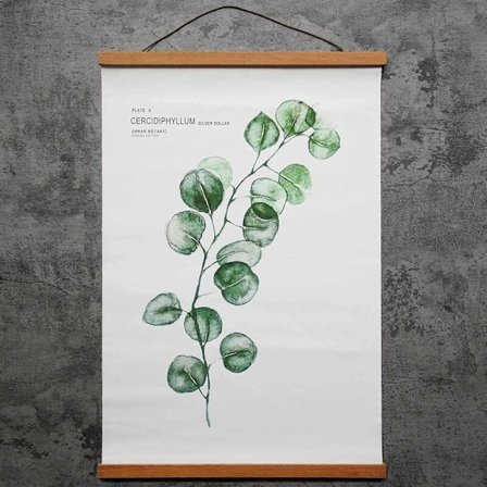 A4 magneettinen julistekehys - Puinen - Taidetuloste, makuuhuone, olohuone ja toimisto Leveys: 21 cm-