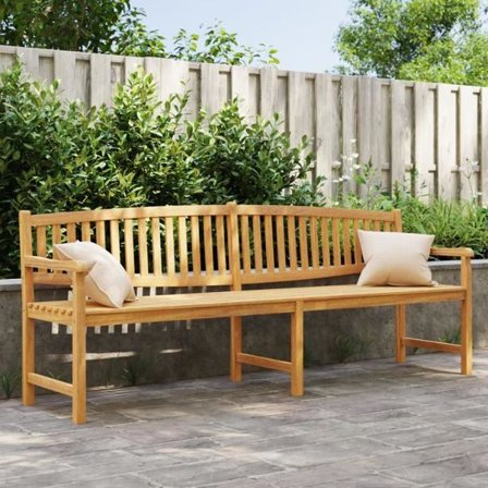 vidaXL Trädgårdsbänk 228x59,5x90 cm massiv teak