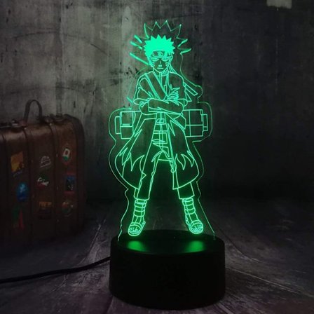 Naruto Lampa Saker Nattljus LED Bord Illusion Lampa Hem D