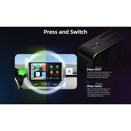 Ottocast MX trådløs Carplay / Android Auto-adapter