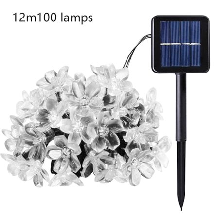 Solcellelamper Udendørs Have Solcelle Blomsterlampe Streng Led Blomster Dekorative Lampe Festival Have Have Gennemsigtig Blomst Lille Farve Lampe 