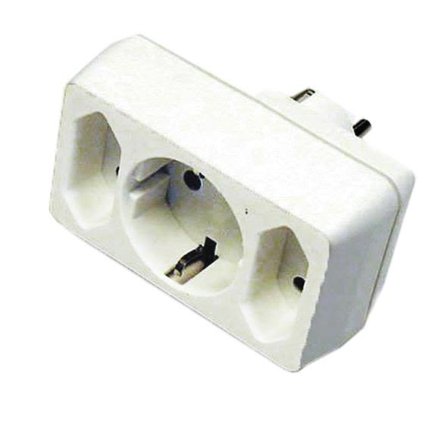 LKB 2403232 Grenpropp pirkesikret, 2x Euro, 1x jordet, Stikkontakter & kabler