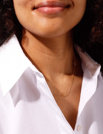 Design Letters Ruth Anchor Charm Lock Necklace, Gold Plated - Gold - ONE SIZE