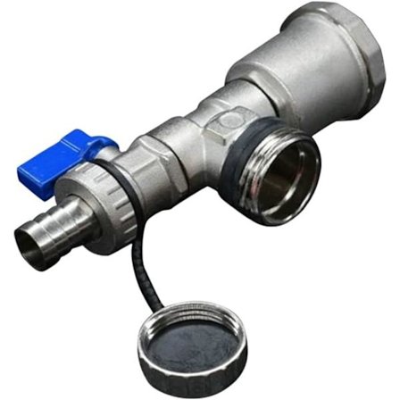 Automatisk luftningsenhet för värmefördelare med avtappningsventil för vattenburen golvvärme (1" hane)