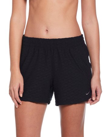 NIKE SWIM Nike Swoosh Terry Towelling Terry Short - Black - XS