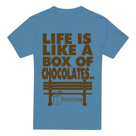 Forrest Gump Herr Life T-Shirt L Carolina Blå