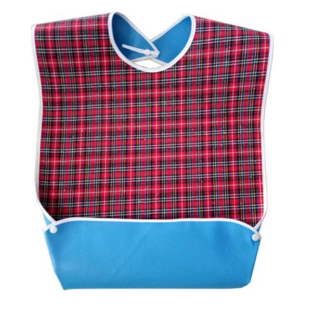 Vattentät och lätt att rengöra matlagningslapp för äldre - Röd