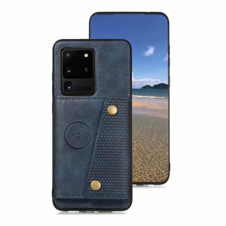 Professionelt cover med kortholder - Samsung Galaxy S20 Ultra Mörkblå