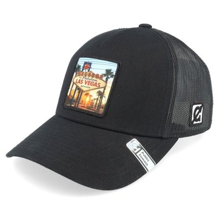 Public Domain - Grå trucker Keps - Las Vegas Sign Black Trucker @ Hatstore