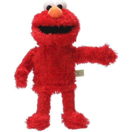Myk kosedukke Sesam Stasjon Kakemonster-marionett, Rødt Monster
