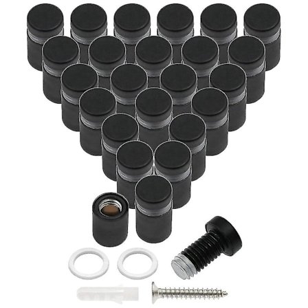 24 stk avstandsstykker skruer, veggavstandsstykke monteringsutstyr Adver