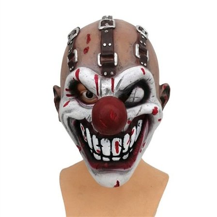 Halloween läskig mask skräck fint klänning fest latex läskigt clown mask enögd joker mask