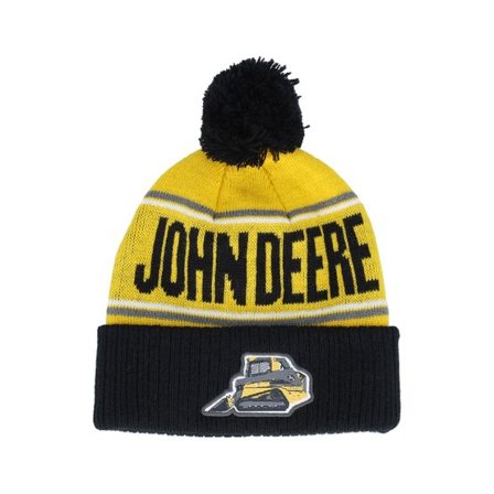 John Deere - Gul pom Beanie - Beanie Black/Yellow Pom @ Hatstore
