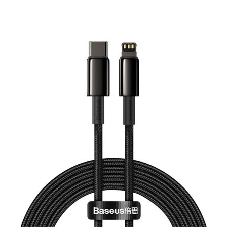 Baseus CATLWJ-A01 Lightning - USB-C PD 20W 480Mb/s 2m kabel - svart