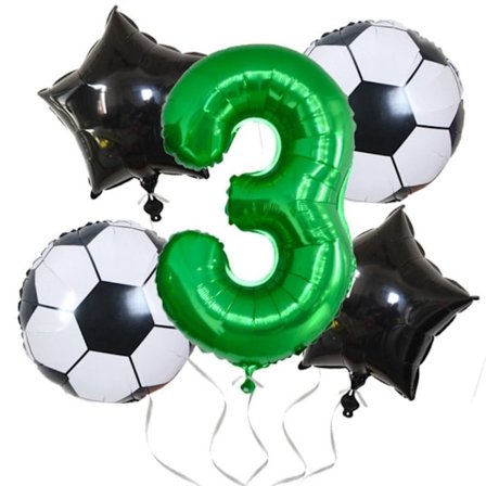 5 st/set Fotbollsballonger 32 tum folieballonger Barn Pojke Fotboll Fotbollsfest