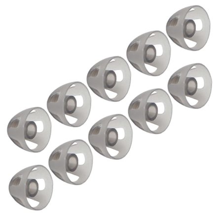 10 st Hörselhjälpmedel Kupoler Mjuka Öppna Kupoler Svarta Lager Ersättningar Öronproppar för Äldre Hörselskadade Personer Medium 8mm/0.31in