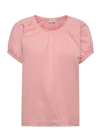 Fqbetina-O-Ss-Solid Blouses Short-sleeved Vaaleanpunainen FREE/QUENT