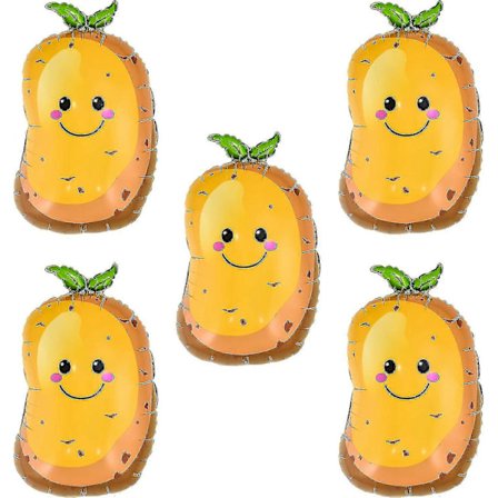 Kartoffel Balloner Grøntsags Balloner Grøntsagsfolieballoner Grøntsags-tema Festdekorationer Balloner Til Tema Festdekorationer Forsyninger 5 Stykker