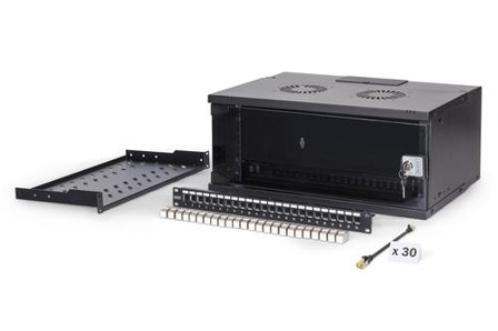 Digitus DN-49201-SET hylle 4U Veggmonterbar hylle Sort