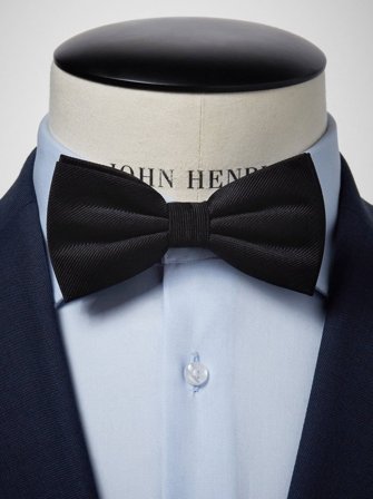 John Henric Men's Schwarze Fliege Size Pre-tied