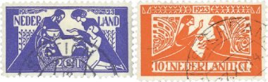 Holland 1923 - NVPH 134-135 - Stemplet
