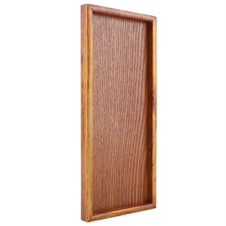 Rektangulär träbricka serveringsbricka tallrik snacks mat