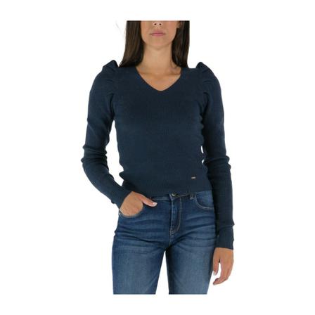 Fracomina, V-neck Knitwear Blauw, Dames, Maat:L