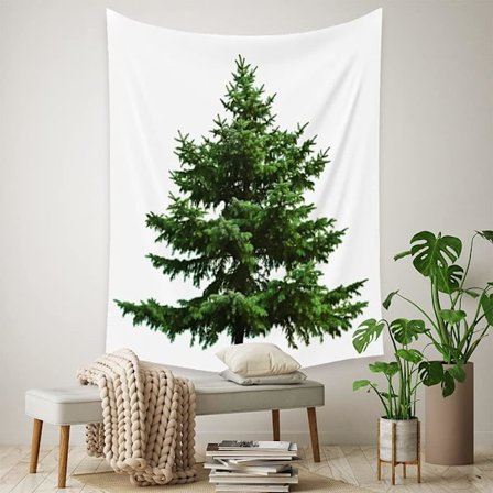 Frisk Grøn Juletræ Vægophæng Gobelin til Soveværelse Livi
