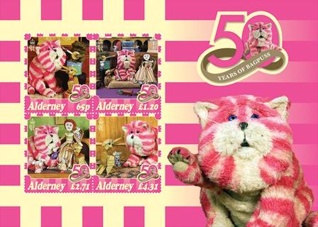 Alderney - Bagpuss 50 år - Postfrisk miniark
