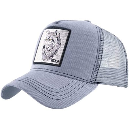 Unisex Animal Mesh Trucker Hat Snapback Broderad Patch Ba