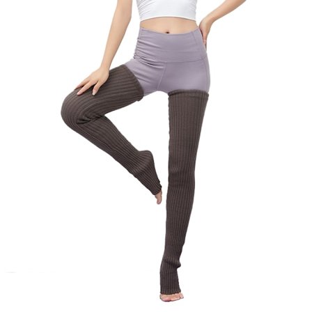 Tykk strikket ekstra lang over-knæet benvarmer til kvinder