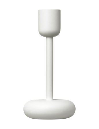 Iittala Nappula Candle Holder 183Mm - White - H:18.3CM