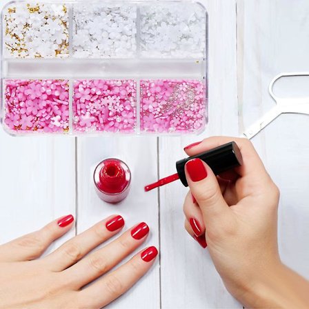 3D Blomsternageldekorationer för Naglar