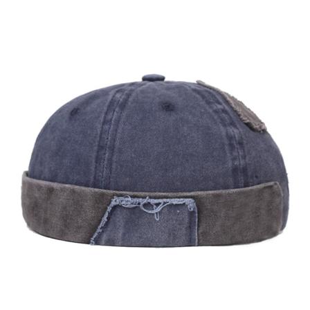 Kvinnor män Baskerhatt Retro kinesisk hyresvärdsmössa Skallkeps Vårsommar Solhatt Konstnærlig ungdomshatt 2021 Internetberömd hatt navy blue