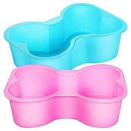 2 stk. Hunde Kageform Benformet Kageform Nyhed Dyr Kageform Silikone Kageform Bageform