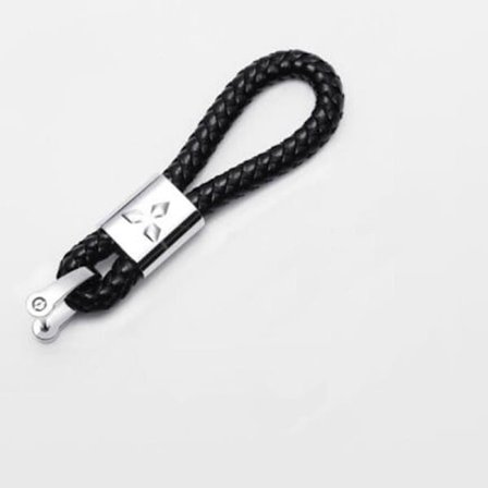 Mitsubishi punottu nahkainen avaimenperä