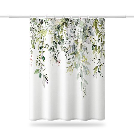 1 st blommig duschdraperi, vattentätt polyestertyg duschdraperi, maskintvättbar, snabbtorkande, 180x180cm för badkar eller badrum