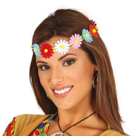 Hårbånd med Flerfargede Blomster