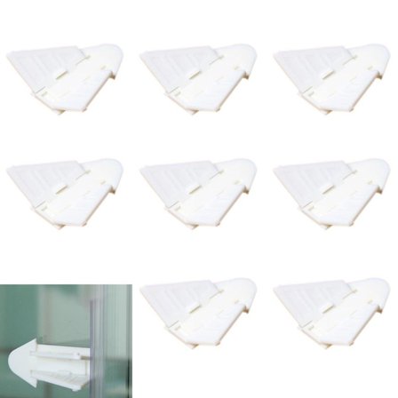 8-delt barnesikkerhetslås, egnet for skyvedører KLB