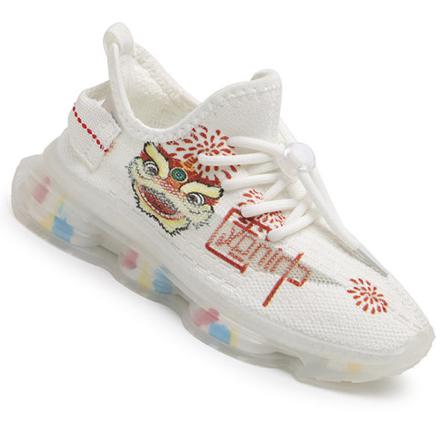 Platta Sneakers För Pojkar Med Rund Tå